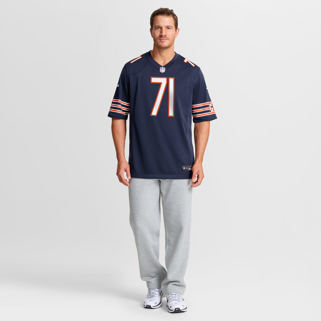 Men's Chicago Bears Ryan Bates Nike  Navy  Game Jersey