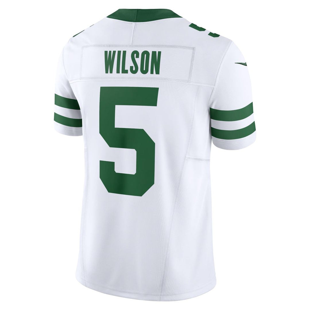 Men's New York Jets Garrett Wilson Nike Legacy Green Vapor F.U.S.E. Limited Jersey