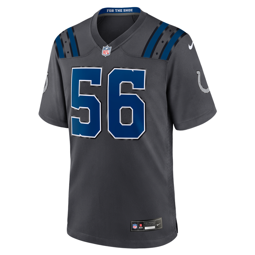 Men's Indianapolis Colts Quenton Nelson Nike Anthracite 2026 Rivalries Collection Game Jersey