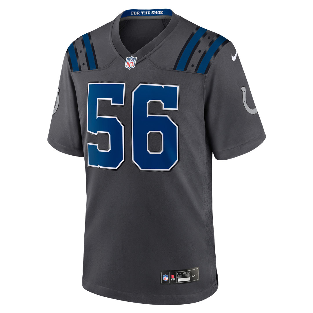 Men's Indianapolis Colts Quenton Nelson Nike Anthracite 2026 Rivalries Collection Game Jersey