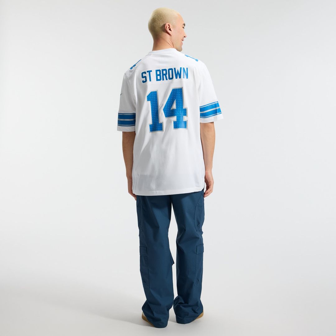 Men's Detroit Lions Amon-Ra St. Brown Nike Blue Game Jersey