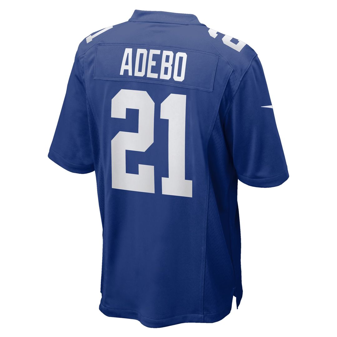Men's New York Giants Paulson Adebo Nike  Royal Team Game Jersey