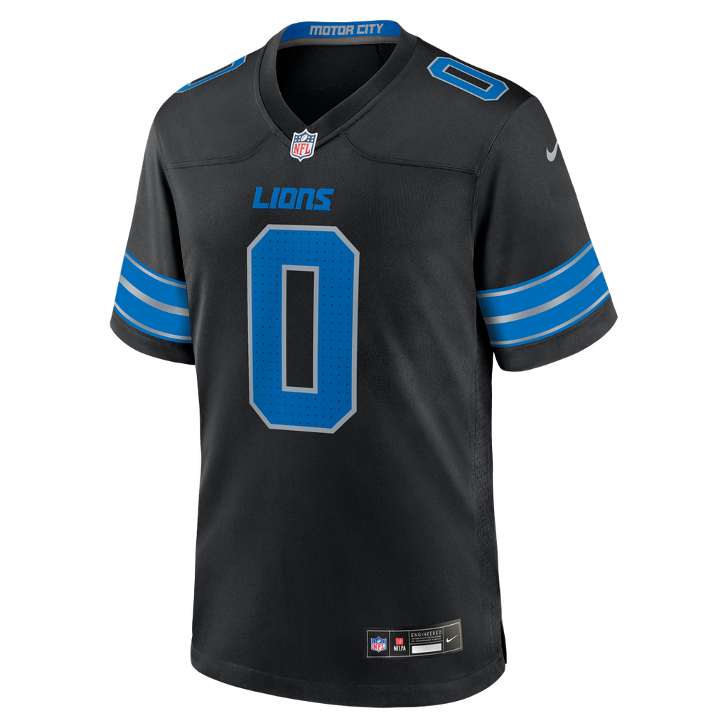 Men's Detroit Lions Jahmyr Gibbs Nike Black 2nd Alternate Game Player Jersey
