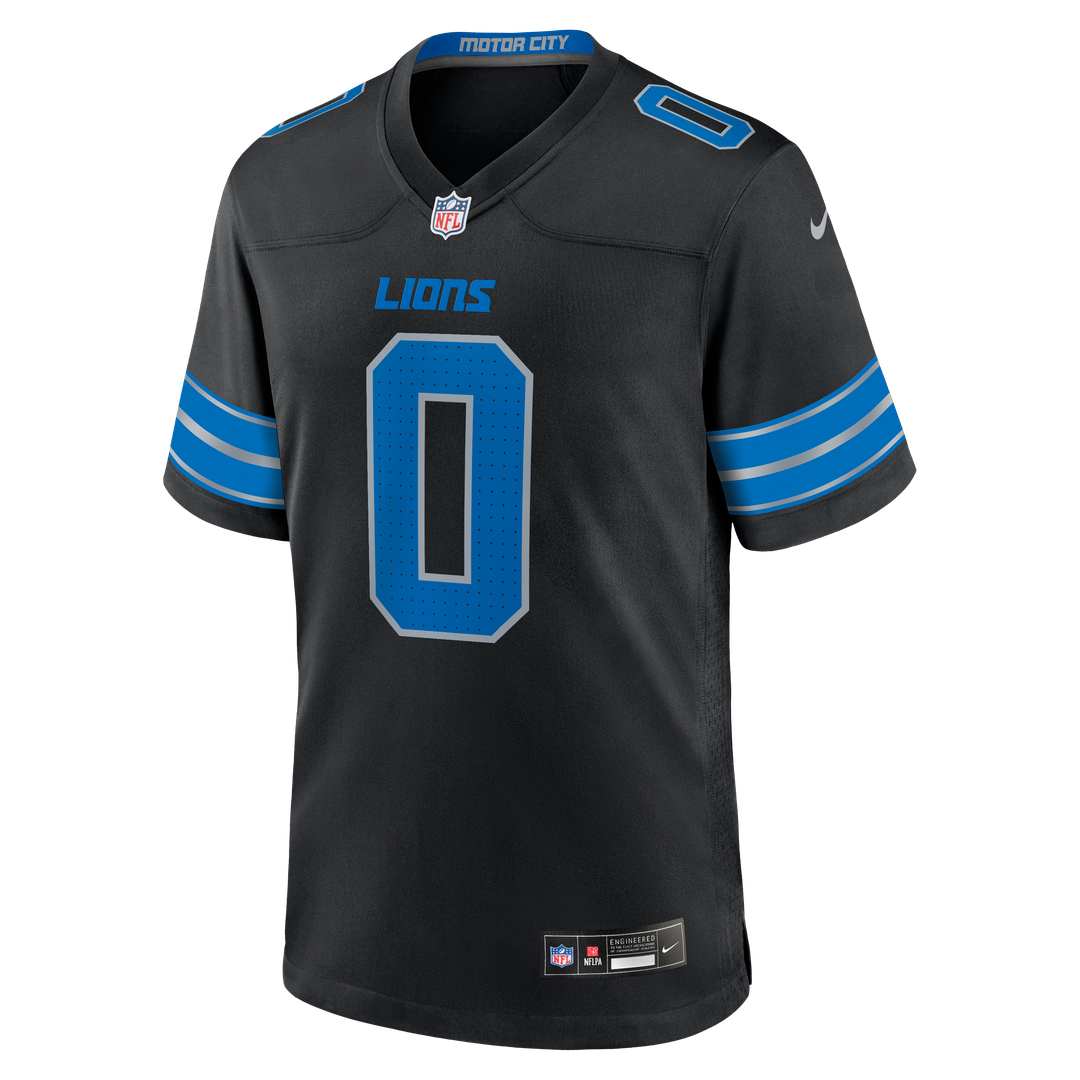 Men's Detroit Lions Jahmyr Gibbs Nike Black 2nd Alternate Game Player Jersey