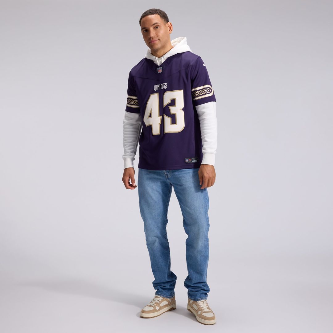 Men's Minnesota Vikings Andrew Van Ginkel Nike Purple 2026 Rivalries Collection Stitched Limited Jersey
