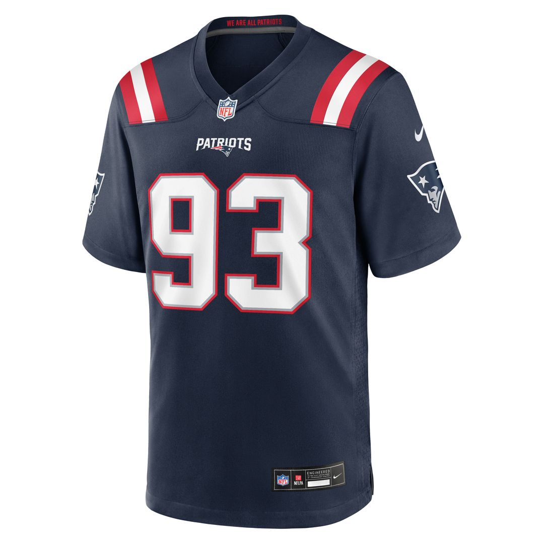 Men's New England Patriots Leonard Taylor Nike Navy Team Game Jersey
