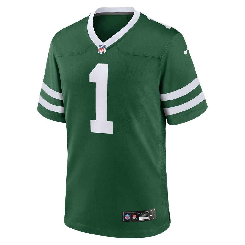 Men's New York Jets  Nike Legacy Green #1 Dad Game Jersey