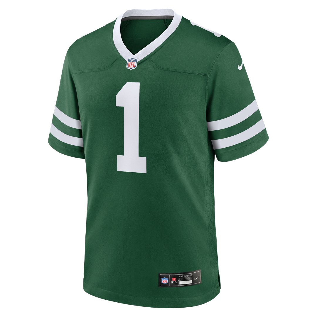 Men's New York Jets  Nike Legacy Green #1 Dad Game Jersey