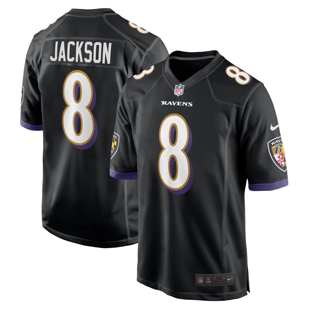 Men's Baltimore Ravens Lamar Jackson Nike White Game Jersey
