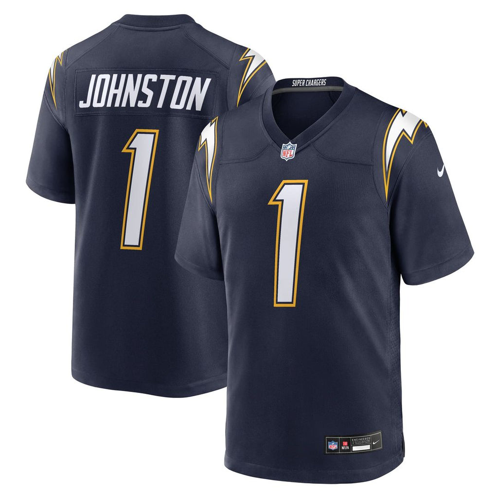 Men's Los Angeles Chargers Quentin Johnston Nike Navy Alternate Super Chargers Game Player Jersey