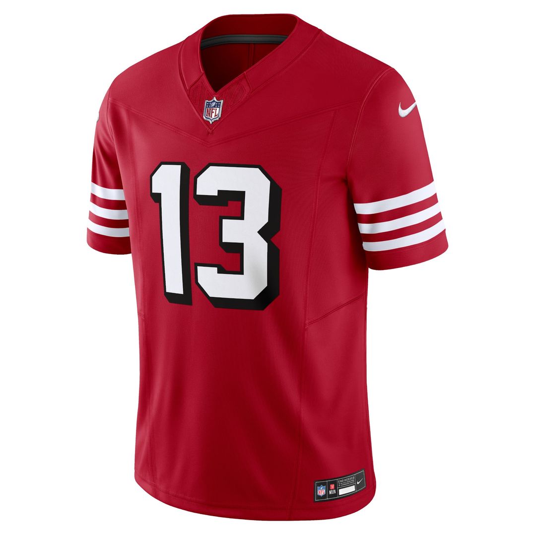 Men's San Francisco 49ers Brock Purdy Nike Scarlet Vapor F.U.S.E. Limited Jersey