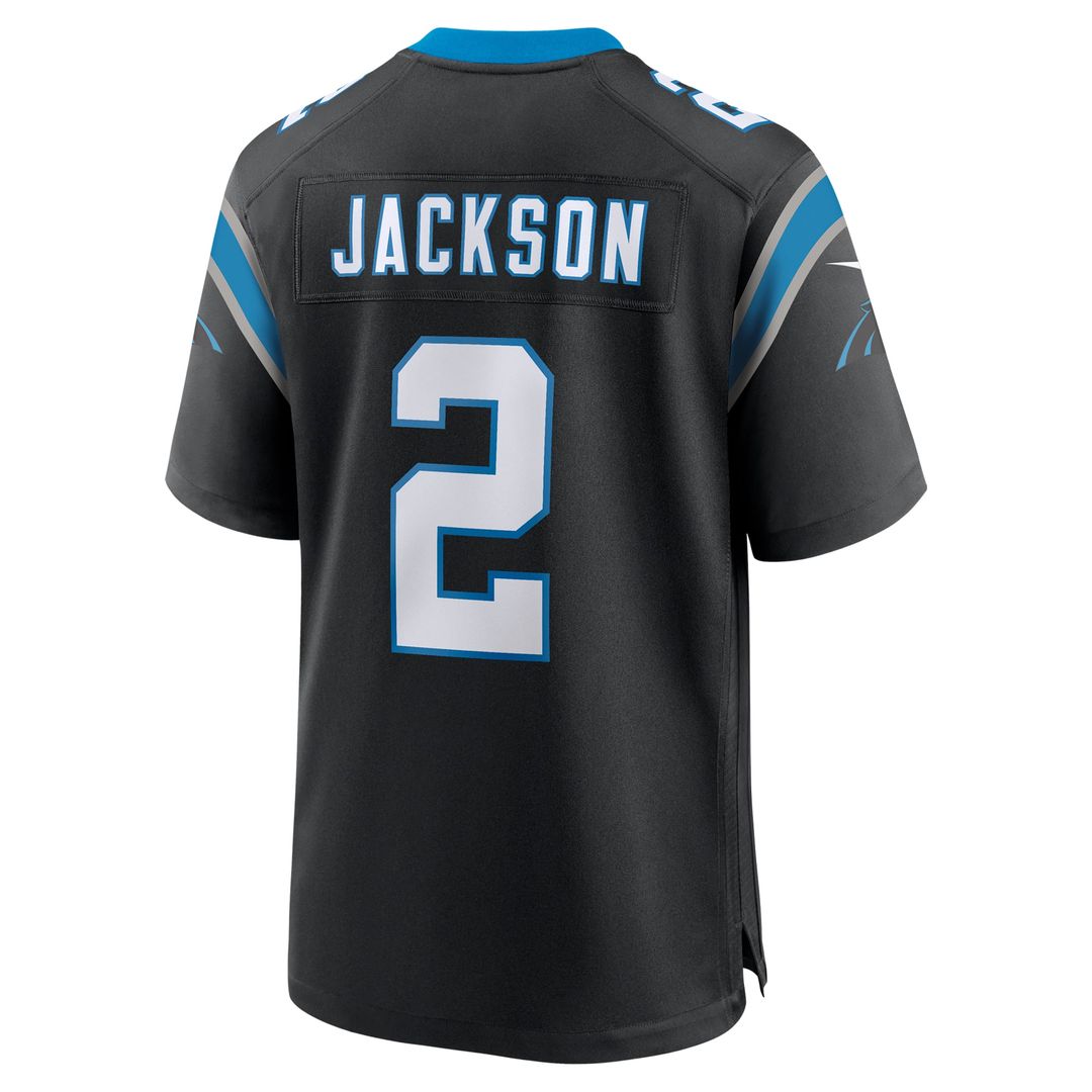 Men's Carolina Panthers Mike Jackson Nike  Black  Game Jersey
