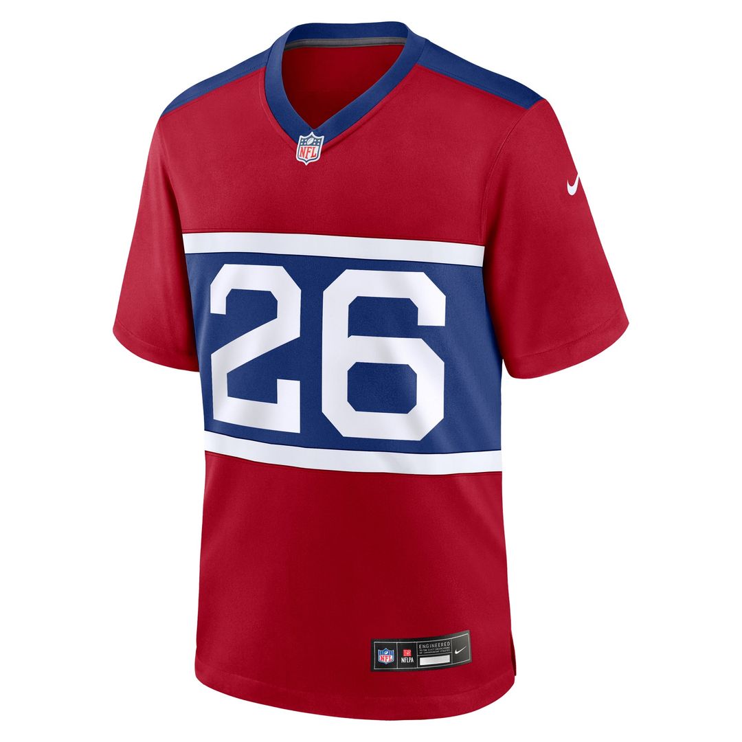 Men's New York Giants Devin Singletary Nike Century Red Alternate Player Game Jersey
