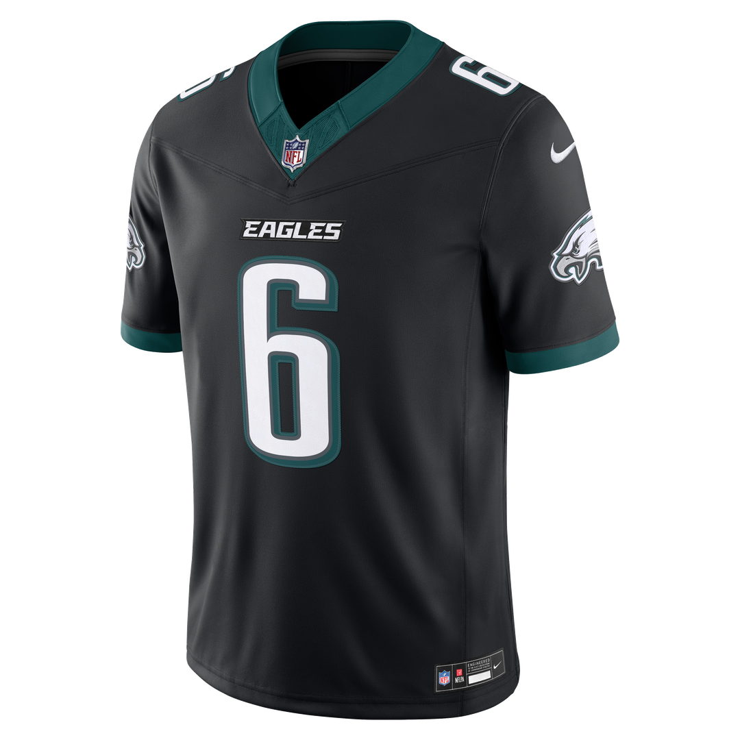 Men's Philadelphia Eagles DeVonta Smith Nike Black Alternate Vapor F.U.S.E. Stitched Limited Jersey