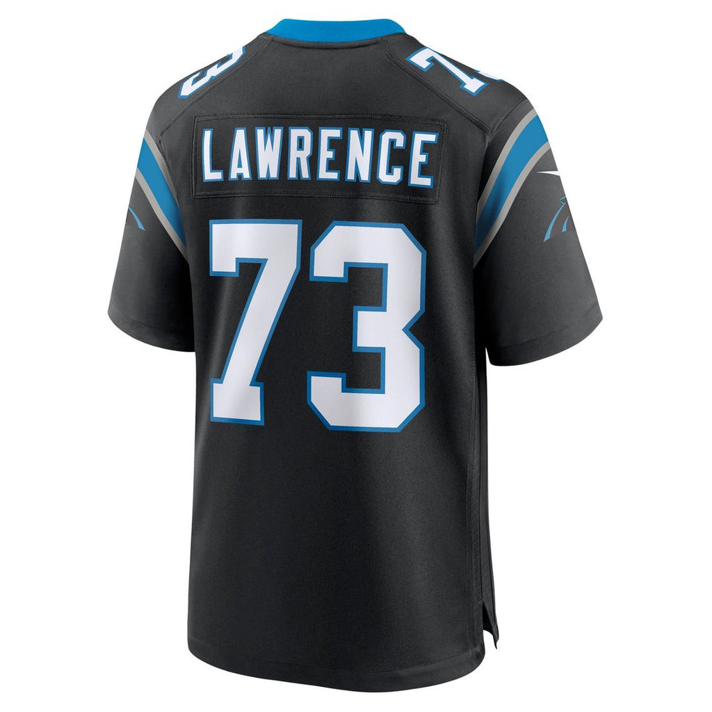 Men's Carolina Panthers Rashard Lawrence Nike  Black  Game Jersey