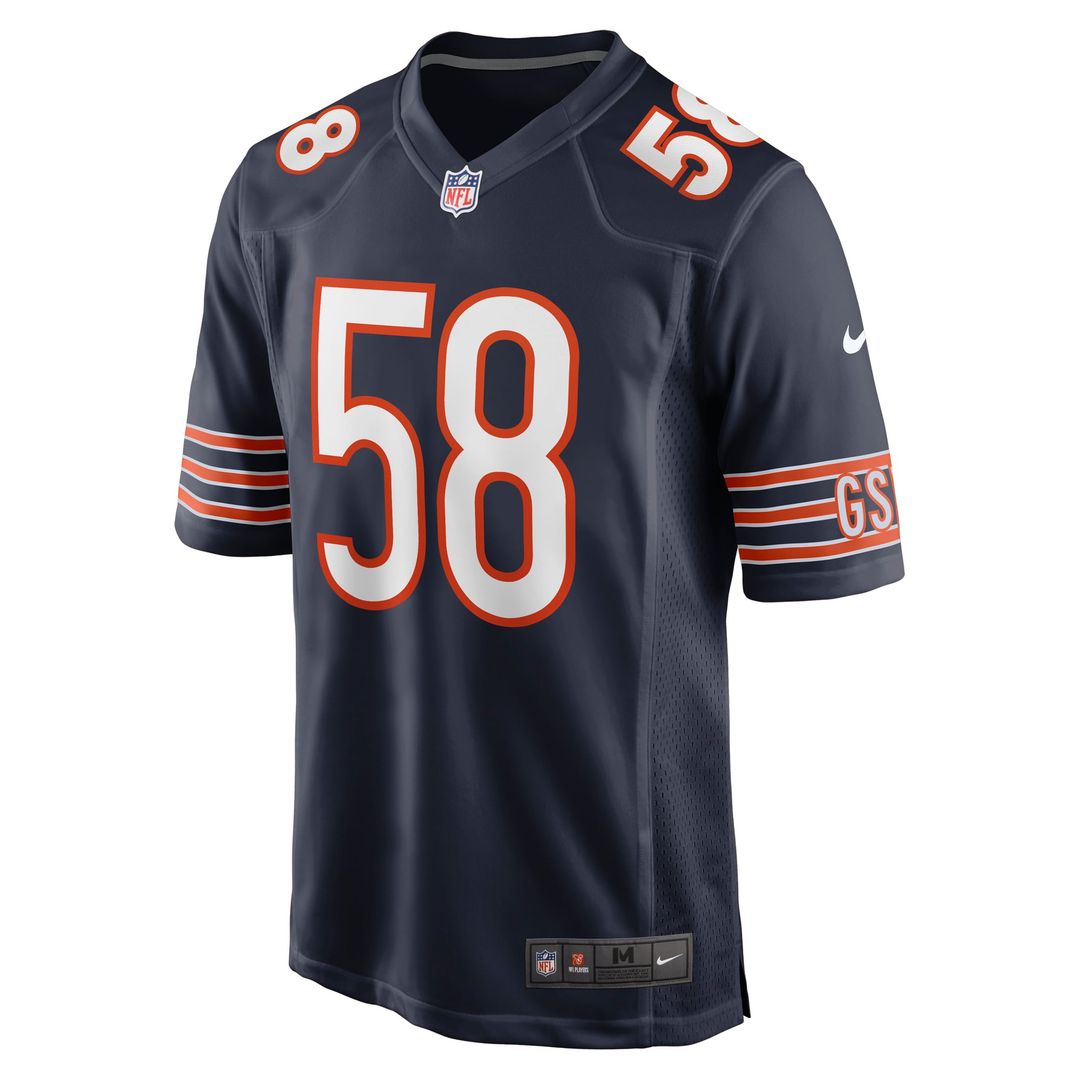 Men's Chicago Bears Darnell Wright Nike Navy  Game Jersey