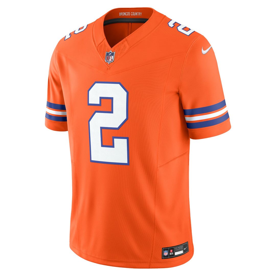 Men's Denver Broncos Patrick Surtain II Nike Orange Alternate Mile High Collection 1977 Throwback Vapor F.U.S.E. Limited Jersey