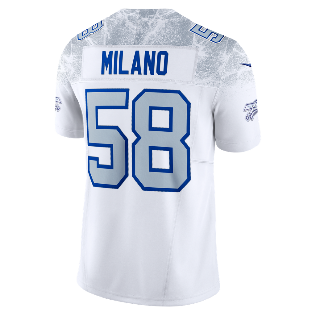 Men's Buffalo Bills Matt Milano Nike White Rivalries Collection Stitched Limited Jersey