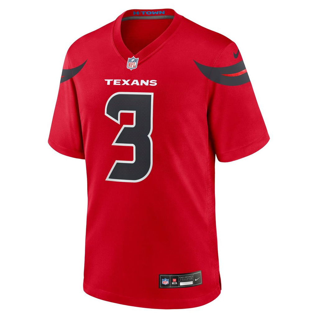 Men's Houston Texans Tank Dell Nike  Red Alternate Game Jersey