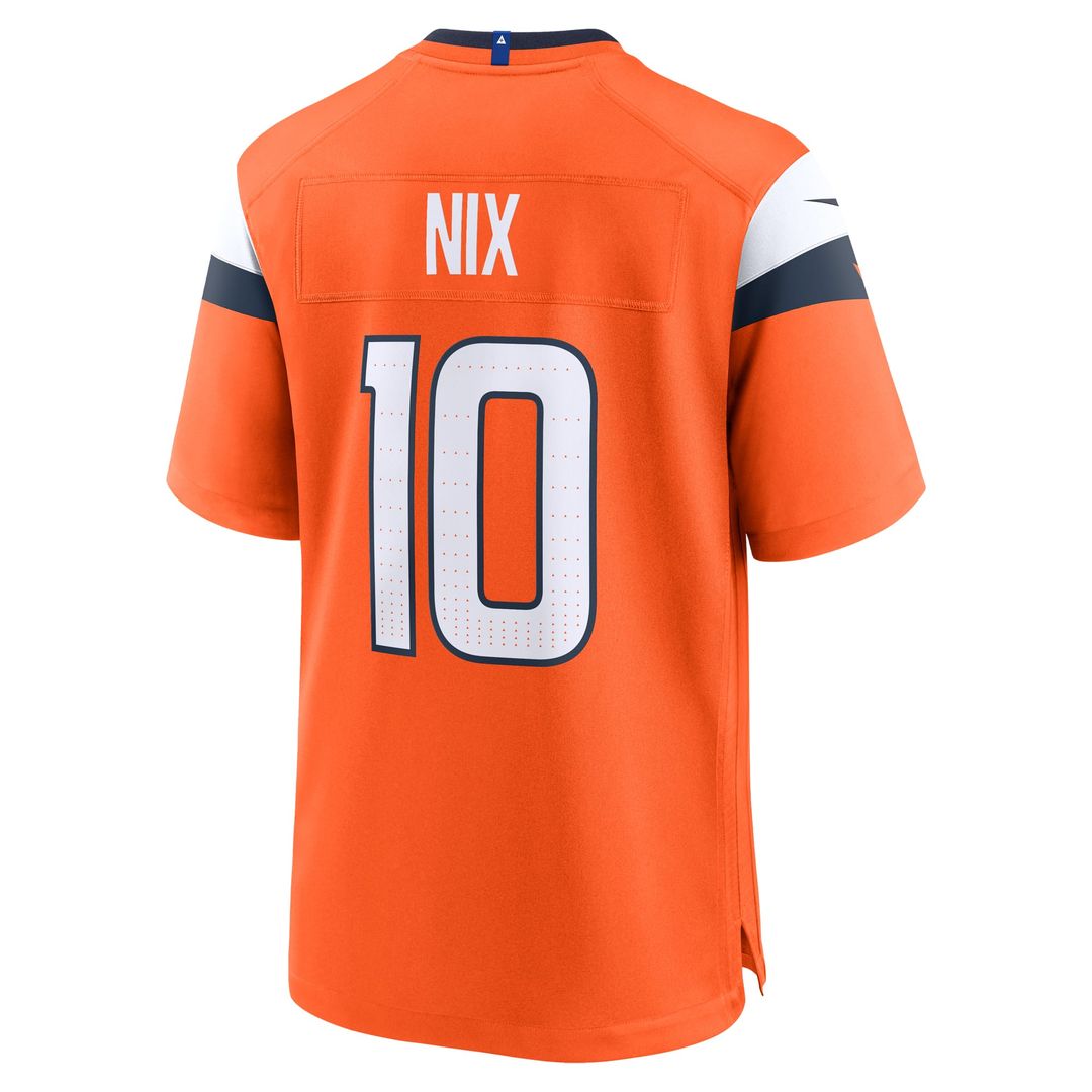 Men's Denver Broncos Bo Nix Nike  Navy Alternate Game Jersey
