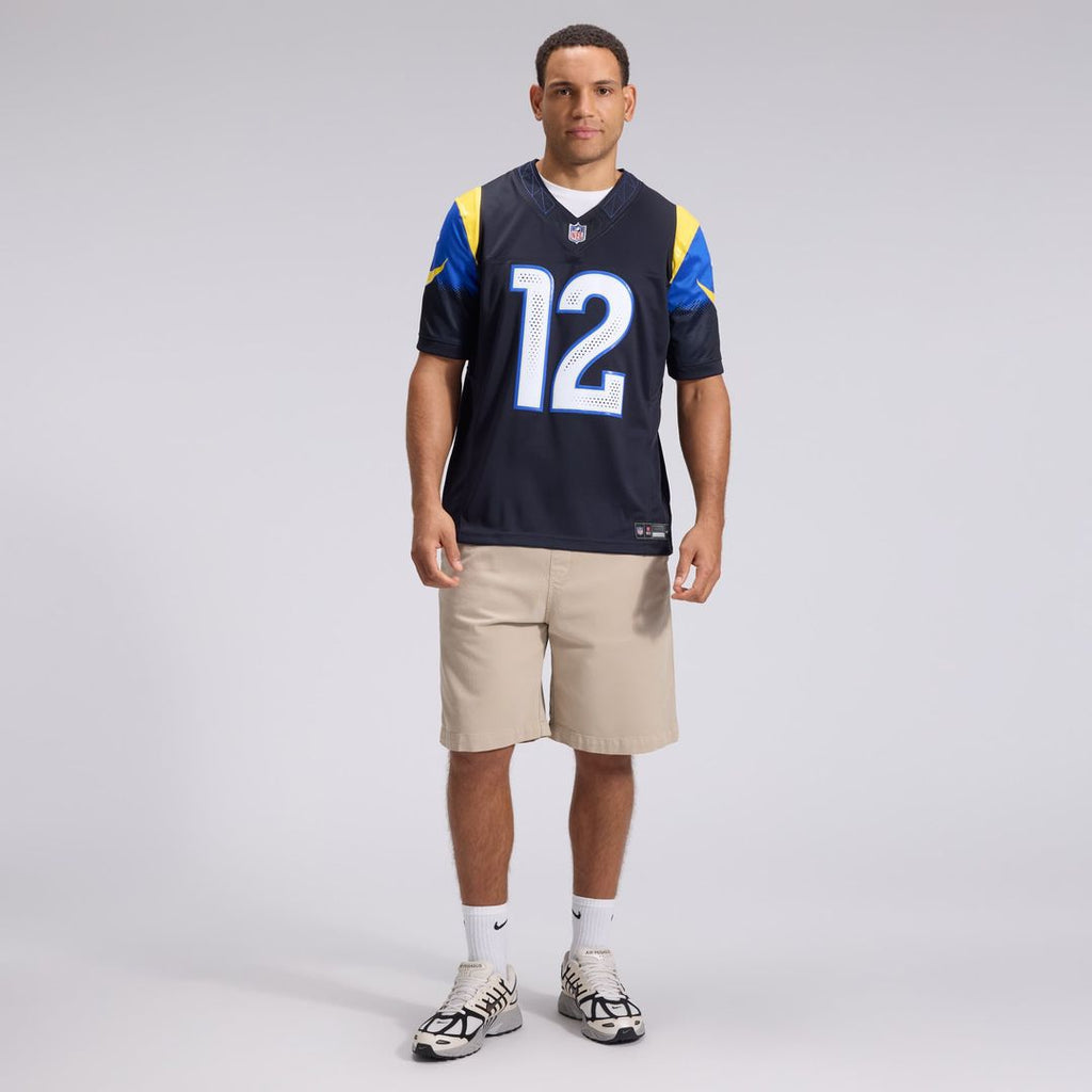 Men's Los Angeles Rams Puka Nacua Nike Dark Blue Rivalries Collection Stitched Limited Jersey
