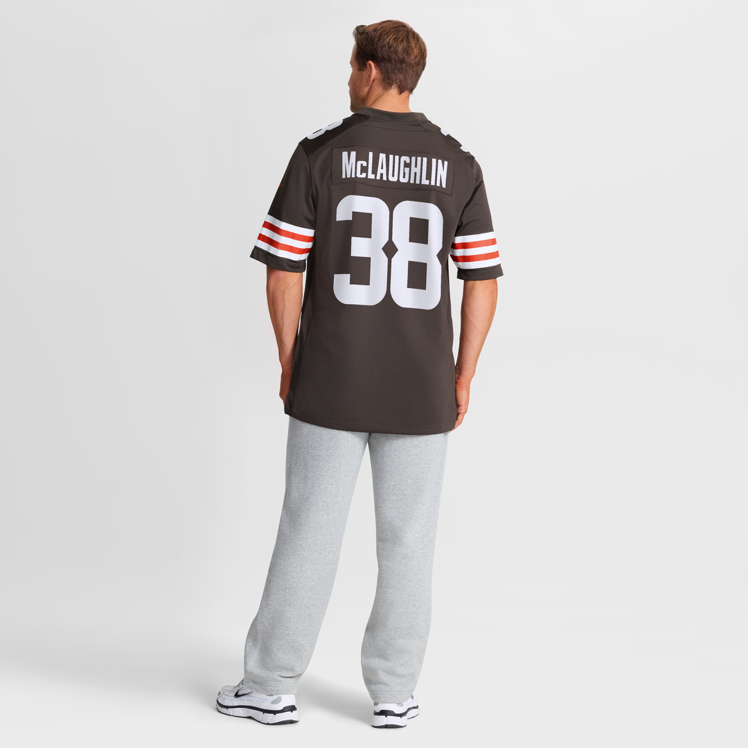 Men's Cleveland Browns Jaleel McLaughlin Nike Brown Team Game Jersey