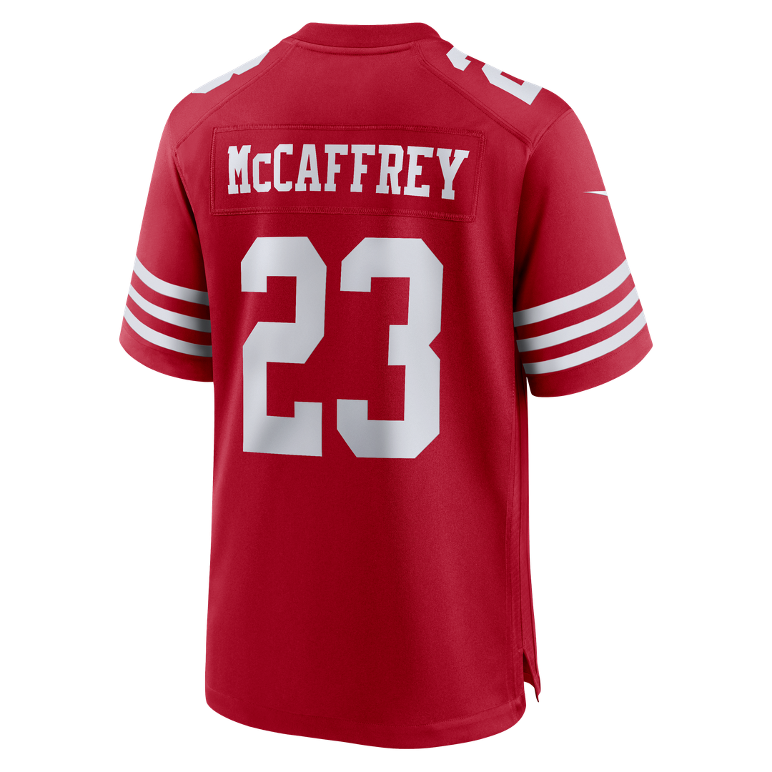 Men's San Francisco 49ers Christian McCaffrey Nike White 80th Anniversary Game Jersey