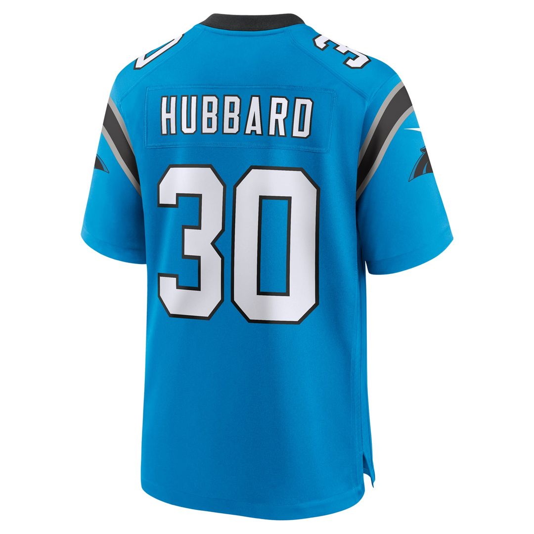 Men's Carolina Panthers Chuba Hubbard Nike Blue Alternate Game Jersey