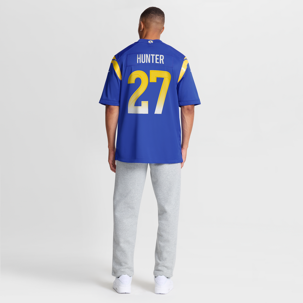 Men's Los Angeles Rams Jarquez Hunter Nike  Royal Team Game Jersey