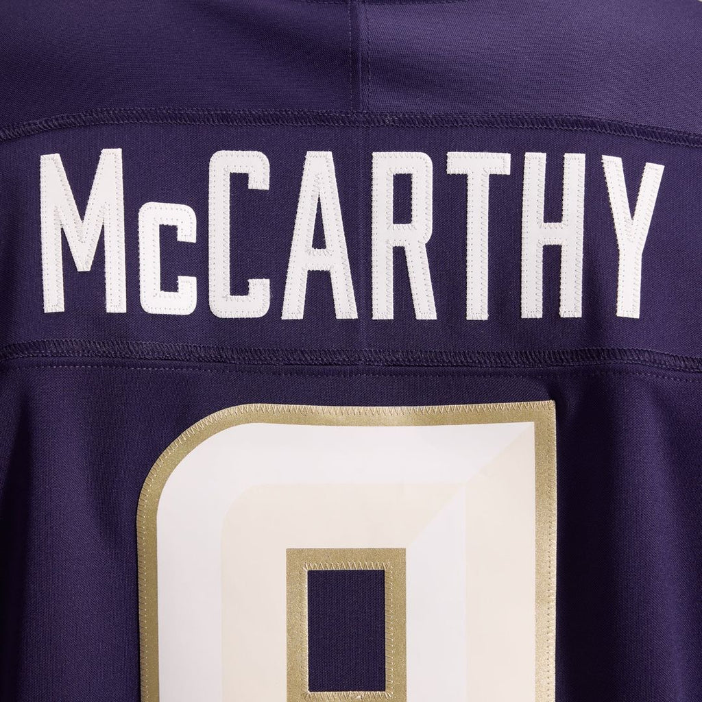 Men's Minnesota Vikings J.J. McCarthy Nike Purple 2026 Rivalries Collection Stitched Limited Jersey