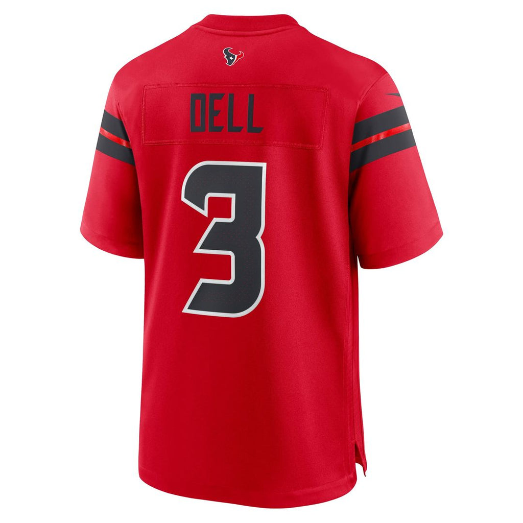 Men's Houston Texans Tank Dell Nike  Red Alternate Game Jersey
