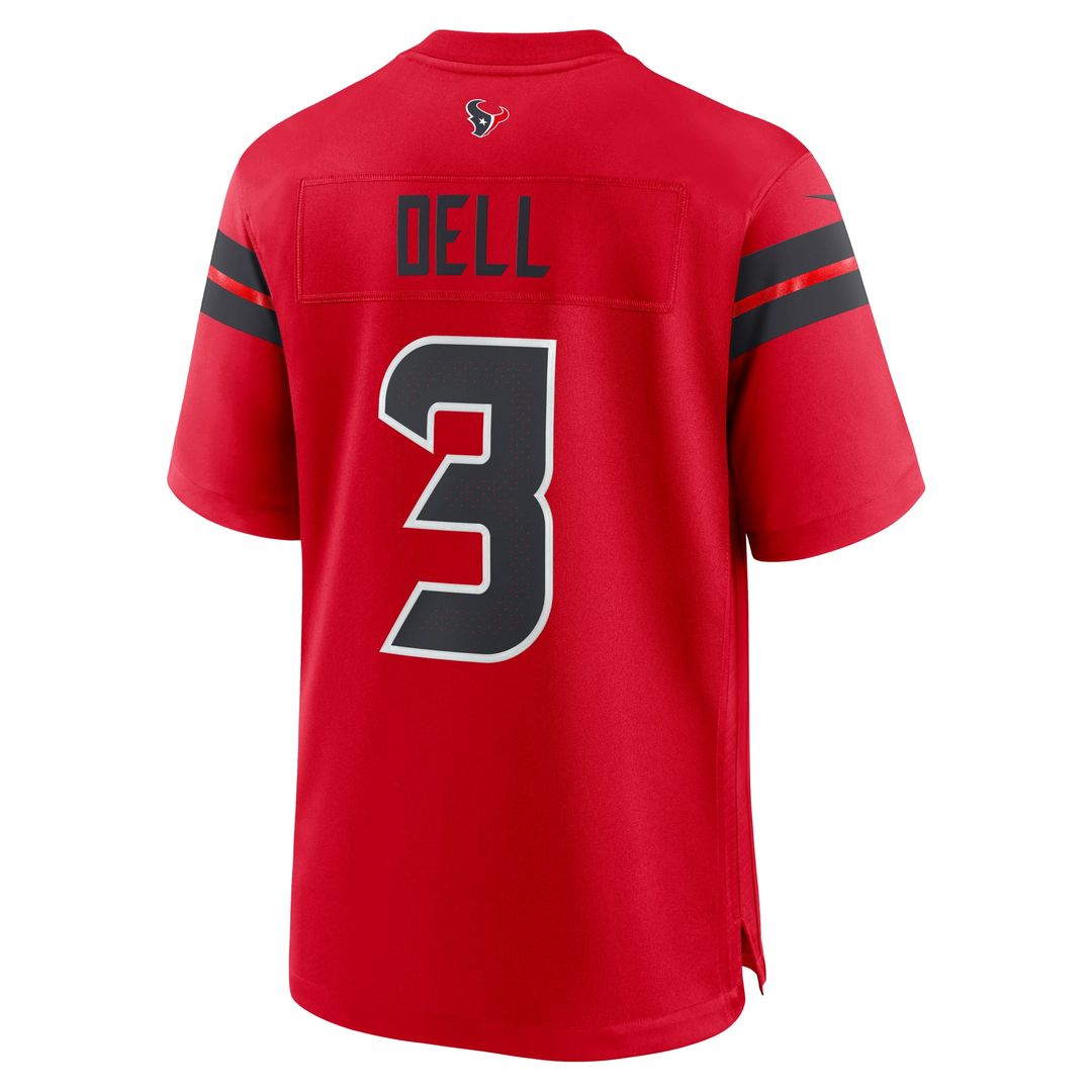 Men's Houston Texans Tank Dell Nike  Red Alternate Game Jersey
