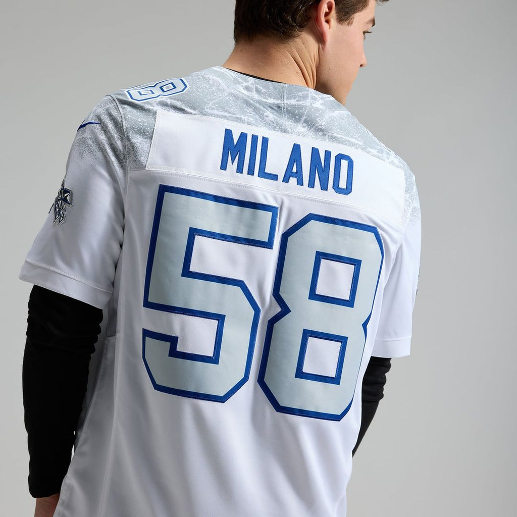 Men's Buffalo Bills Matt Milano Nike White Rivalries Collection Stitched Limited Jersey