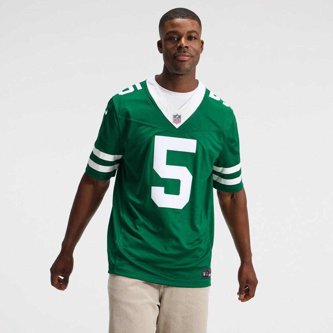 Men's New York Jets Garrett Wilson Nike Legacy Green Team Vapor F.U.S.E. Stitched Limited Jersey