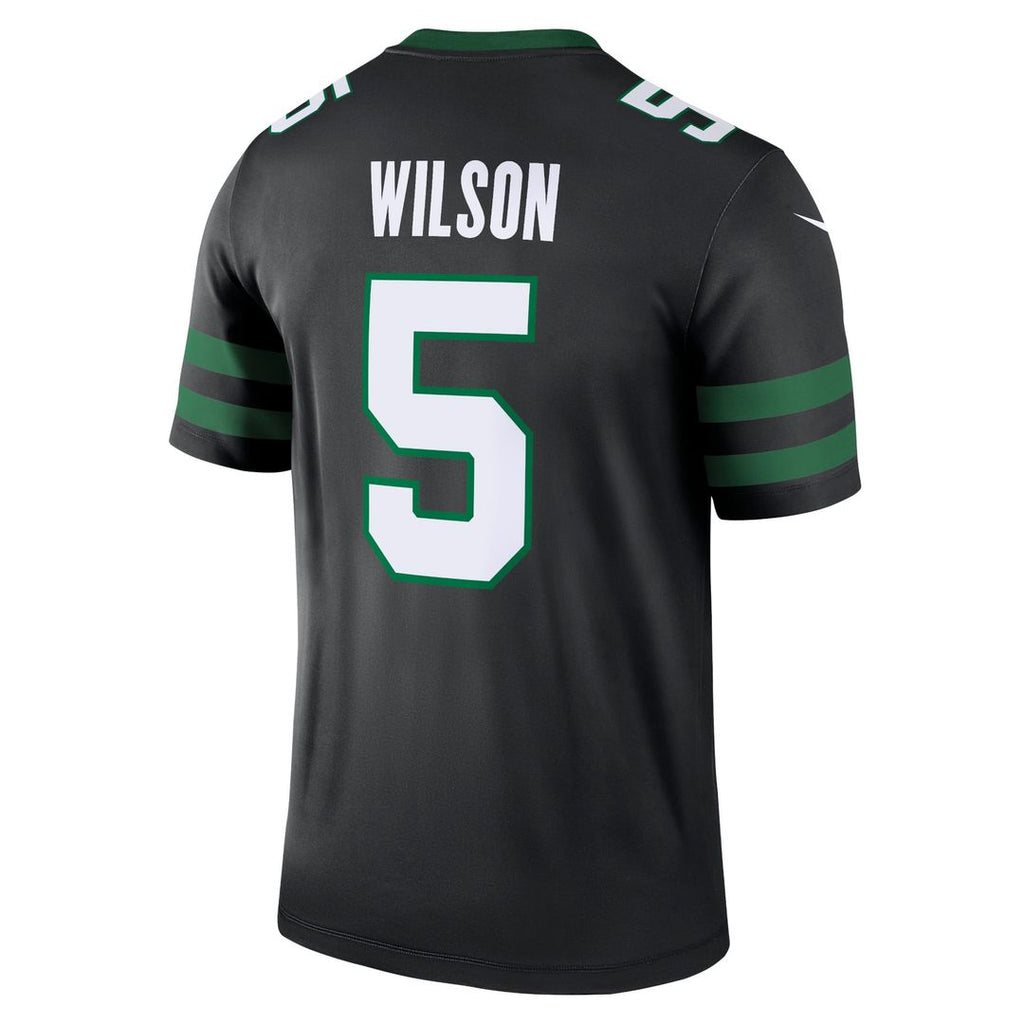 Men's New York Jets Garrett Wilson Nike Black Legend Player Performance Top