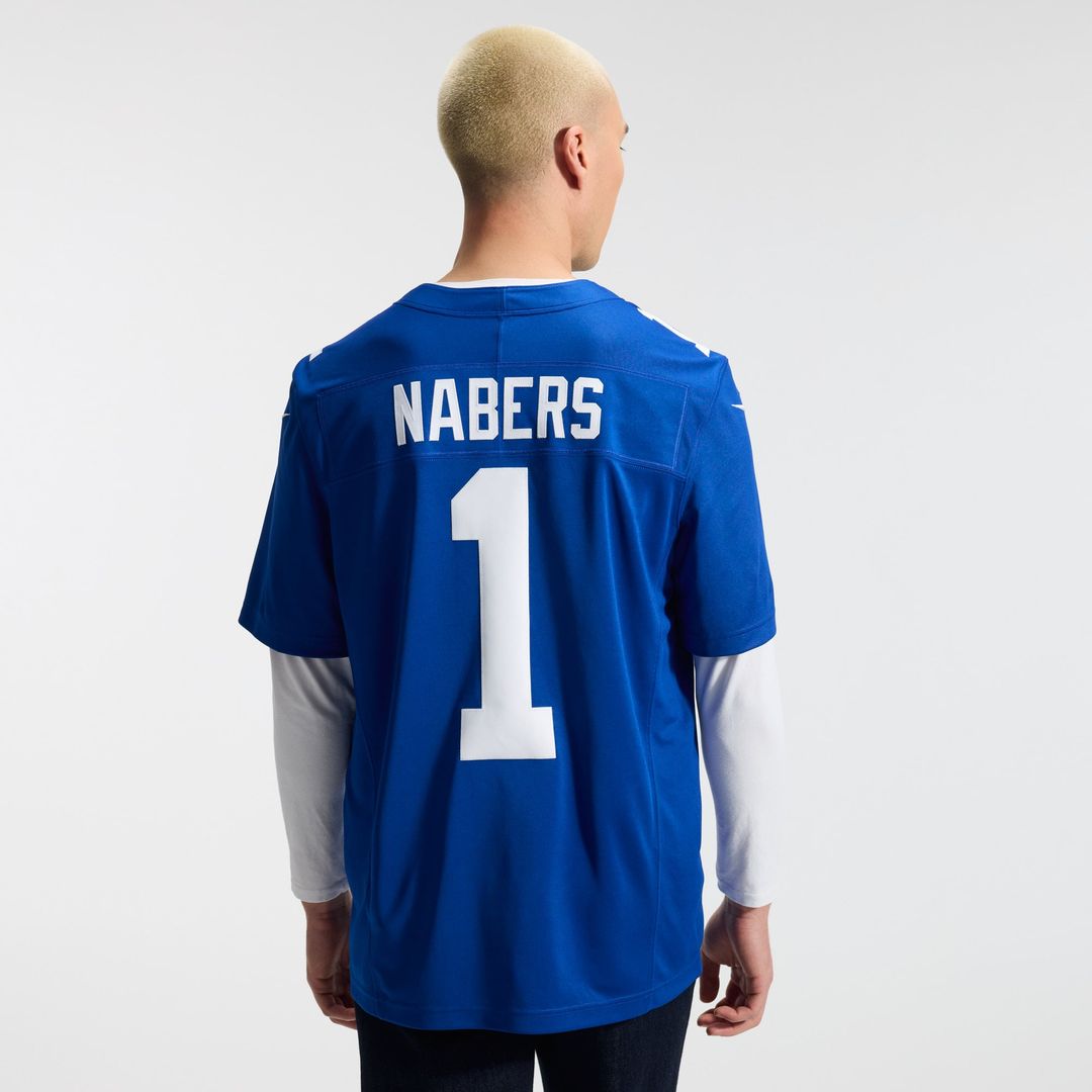 Men's New York Giants Malik Nabers Nike Royal Team Vapor F.U.S.E. Stitched Limited Jersey