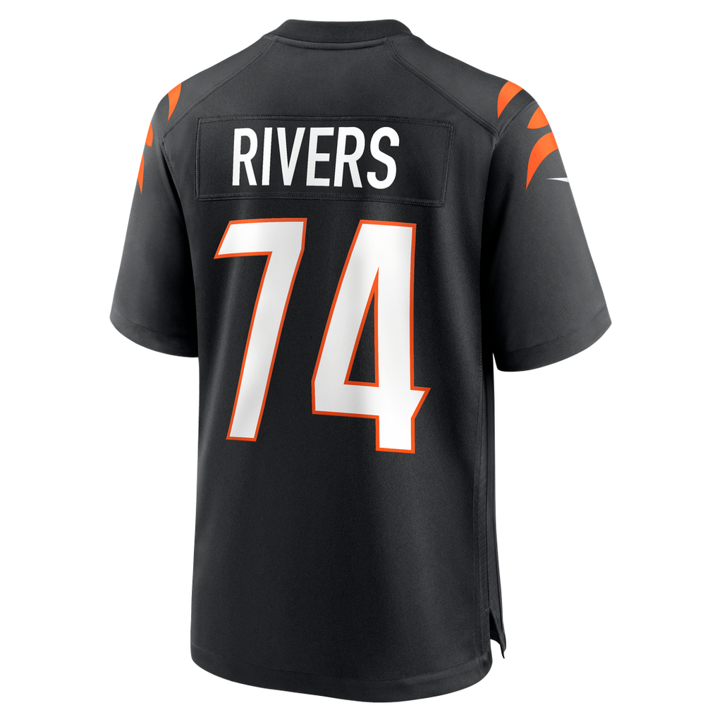Men's Cincinnati Bengals Jalen Rivers Nike  Black Team Game Jersey