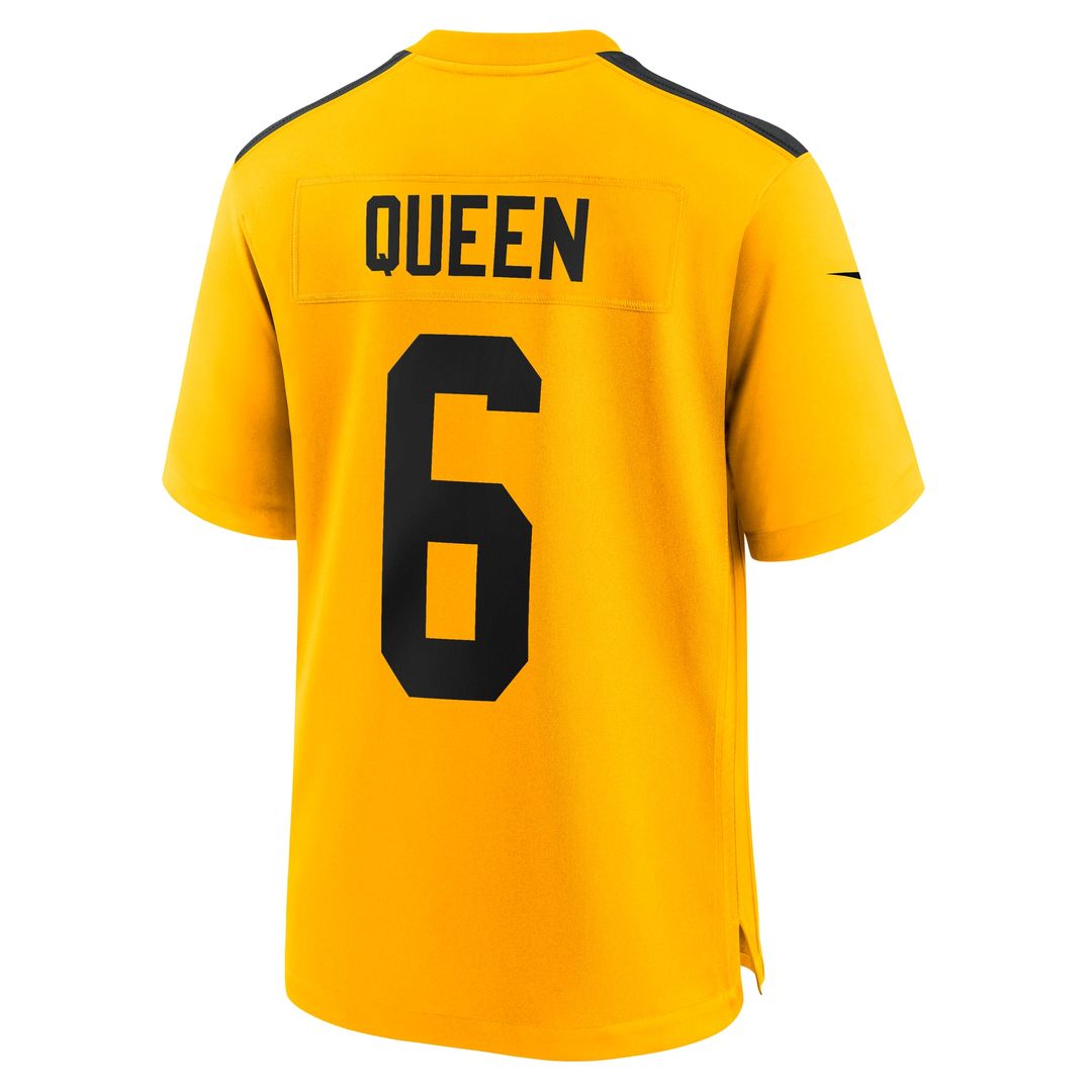 Men's Pittsburgh Steelers Patrick Queen Nike Gold Alternate 1933 Throwback Game Jersey