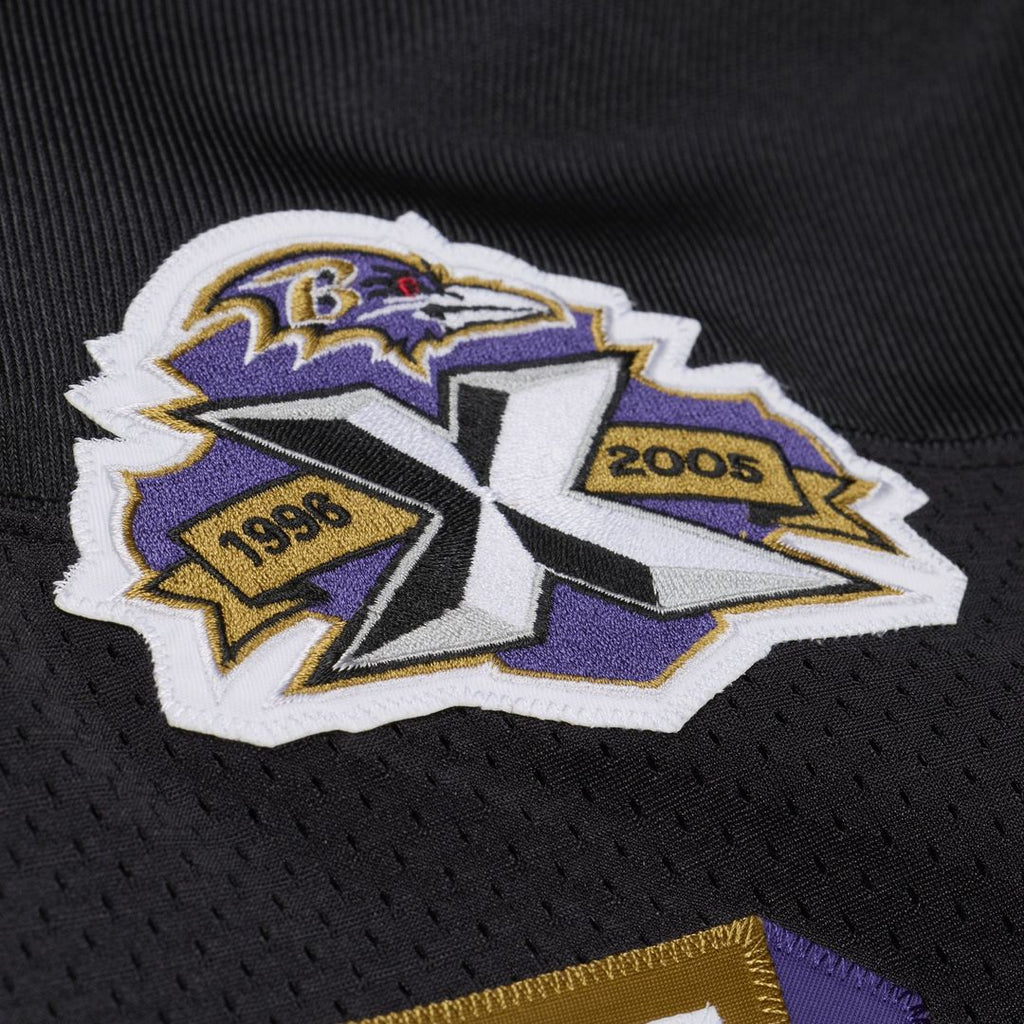 Men's Baltimore Ravens Deion Sanders Mitchell & Ness Black 2005 Authentic Throwback Jersey