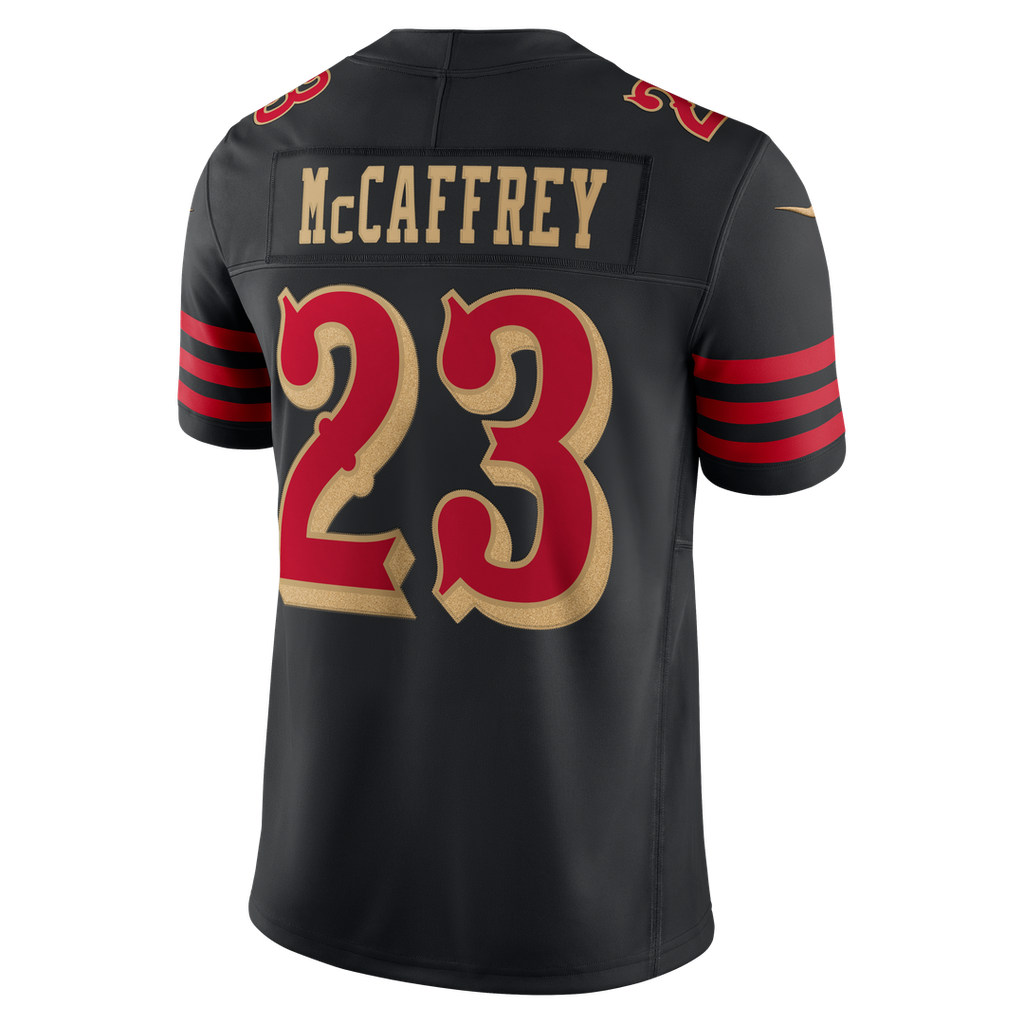 Men's San Francisco 49ers Christian McCaffrey Nike Black Rivalries Collection Stitched Limited Jersey