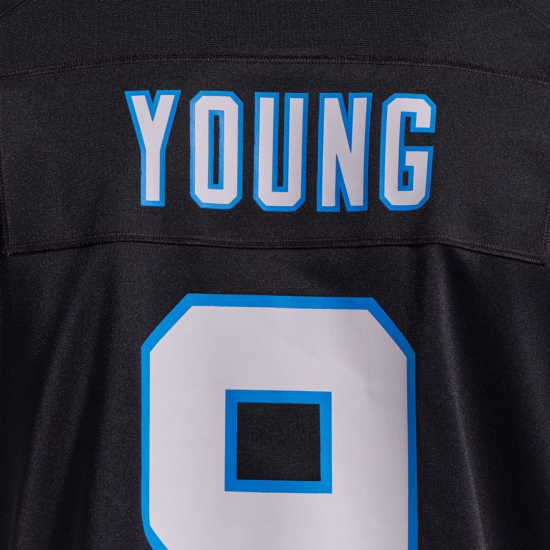 Men's Carolina Panthers Bryce Young Nike Black Team Game Jersey