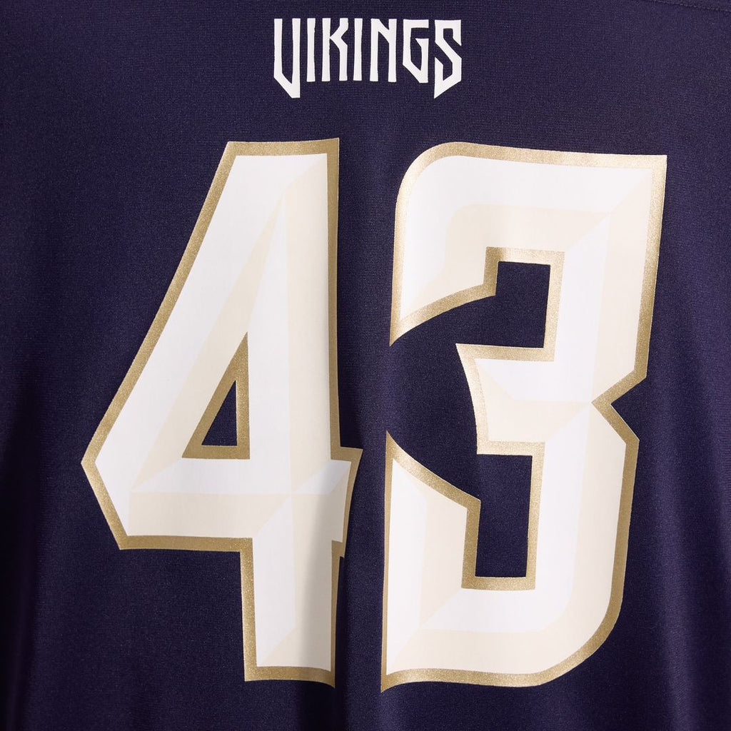 Men's Minnesota Vikings Andrew Van Ginkel Nike Purple 2026 Rivalries Collection Game Jersey
