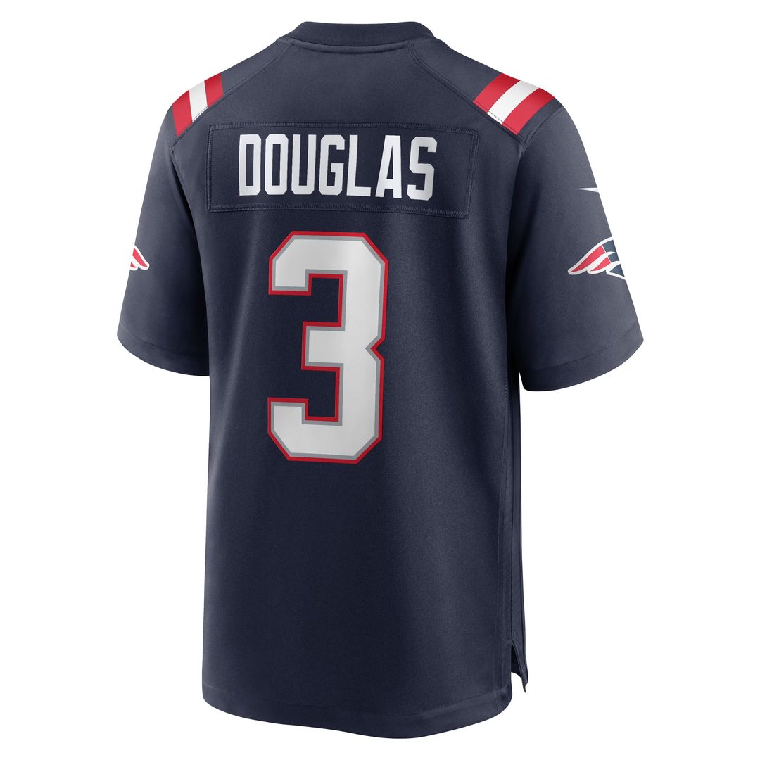 Men's New England Patriots Demario Douglas Nike  Navy  Game Jersey