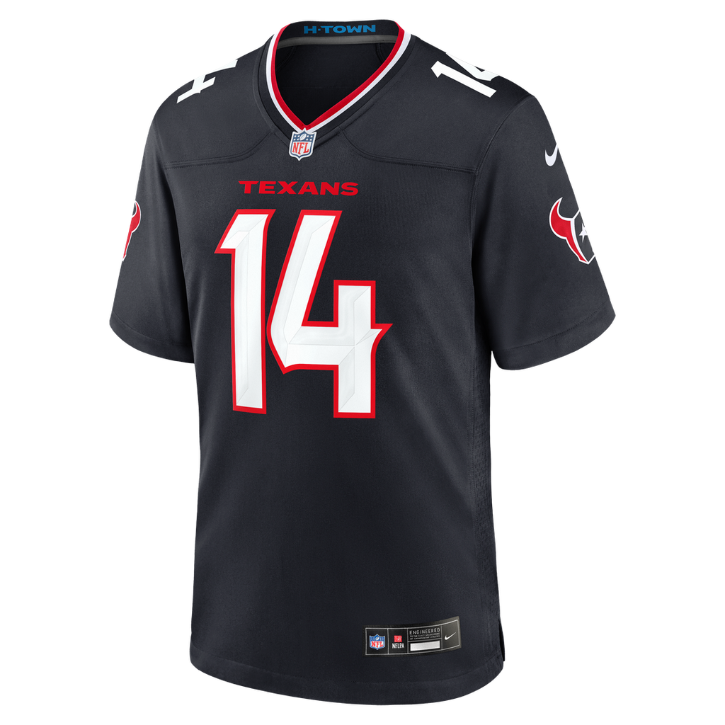 Men's Houston Texans Jaylin Noel Nike  Navy Team Game Jersey