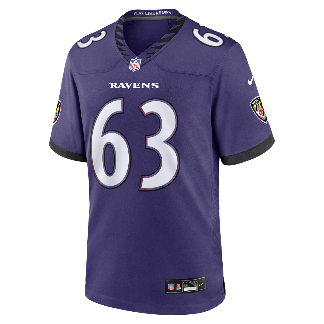 Men's Baltimore Ravens Danny Pinter Nike Purple Team Game Jersey