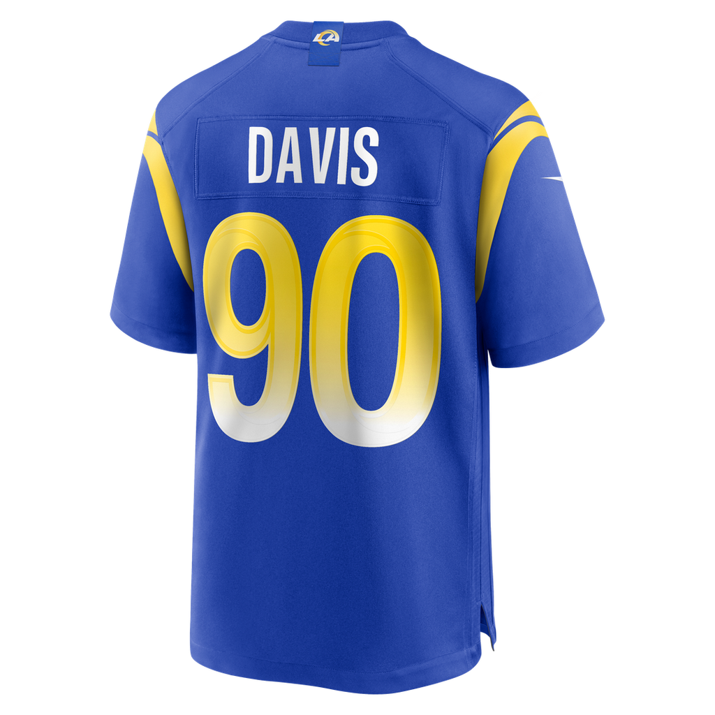 Men's Los Angeles Rams Tyler Davis Nike  Royal Team Game Jersey