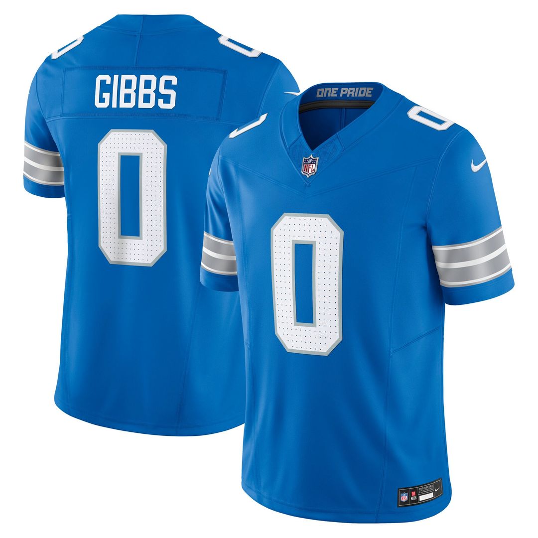 Men's Detroit Lions Jahmyr Gibbs Nike Black 2nd Alternate Vapor F.U.S.E. Limited Jersey