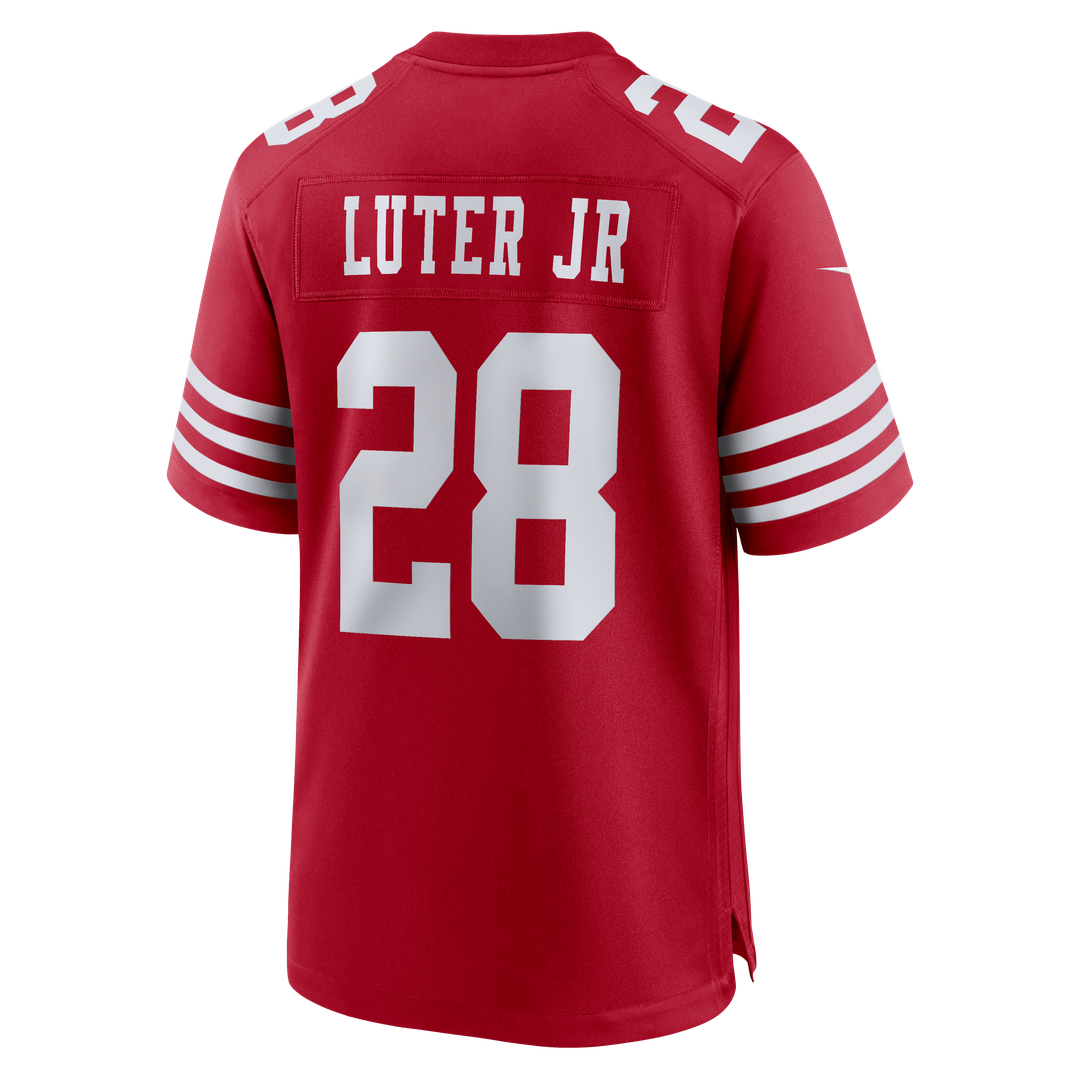 Men's San Francisco 49ers Darrell Luter Jr. Nike  Scarlet  Game Jersey