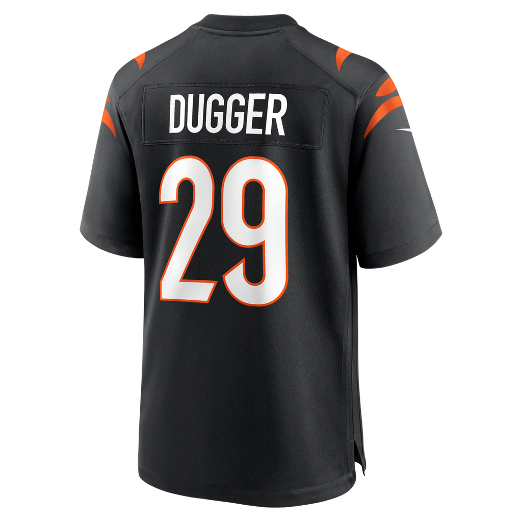Men's Cincinnati Bengals Kyle Dugger Nike  Black Team Game Jersey