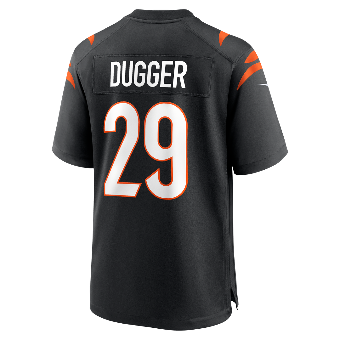 Men's Cincinnati Bengals Kyle Dugger Nike  Black Team Game Jersey